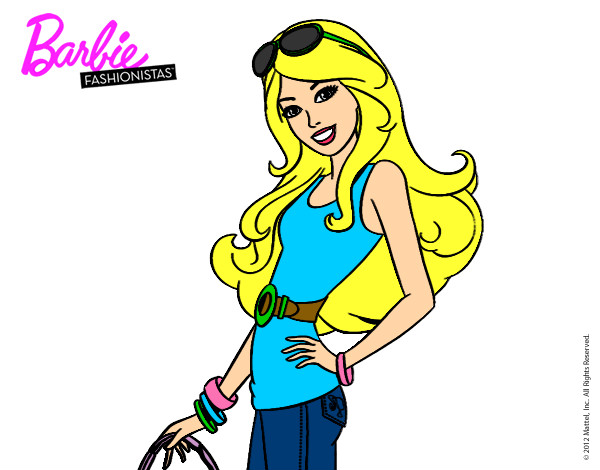 Dibujo Barbie casual pintado por mimota