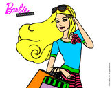 Dibujo Barbie con bolsas pintado por mimota