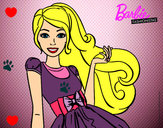 Dibujo Barbie con su vestido con lazo pintado por karla12