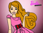 Dibujo Barbie con su vestido con lazo pintado por nereitaper