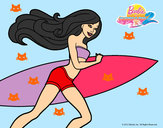 Dibujo Barbie corre al agua pintado por alexmar