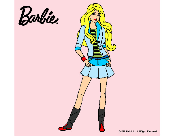 Dibujo Barbie juvenil pintado por miky123