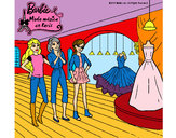 Dibujo Barbie mirando vestidos pintado por BRIAN2612