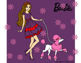 Dibujo Barbie paseando a su mascota pintado por erika_hl