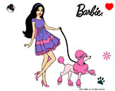 Dibujo Barbie paseando a su mascota pintado por nayelli