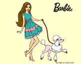 Dibujo Barbie paseando a su mascota pintado por queyla