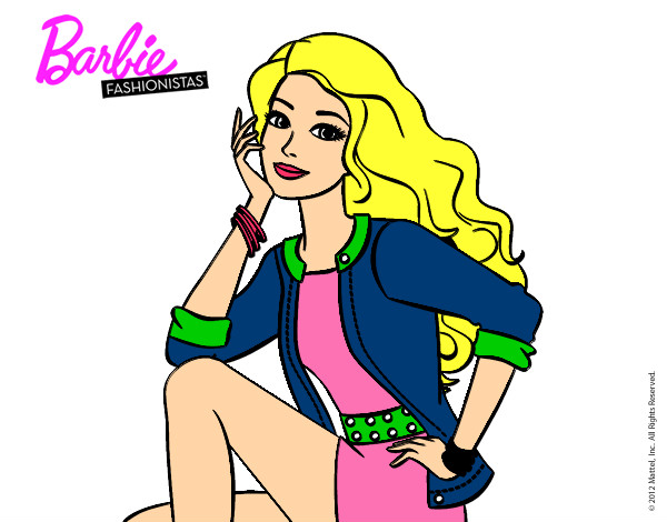 Dibujo Barbie súper guapa pintado por mimota
