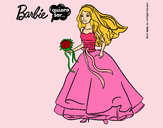 Dibujo Barbie vestida de novia pintado por beladona33