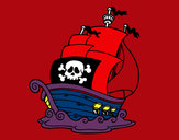 Dibujo Barco de piratas pintado por Quelus 