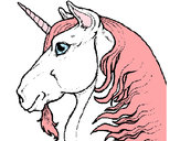 Dibujo Cabeza de unicornio pintado por Zorua