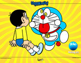 Dibujo Doraemon y Nobita pintado por IVAN12600