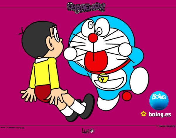 Dibujo Doraemon y Nobita pintado por nereitaper