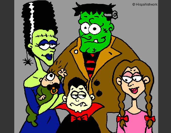 Dibujo Familia de monstruos pintado por  nadiaivan