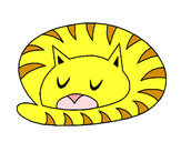 Dibujo Gato durmiendo pintado por seyka