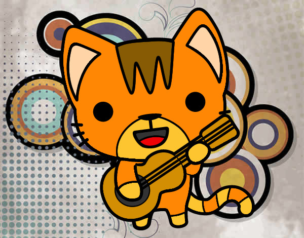 gatito guitarrista