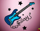 Dibujo Guitarra y estrellas pintado por Vampy97