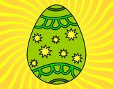Dibujo Huevo con estrellas pintado por ILISOL