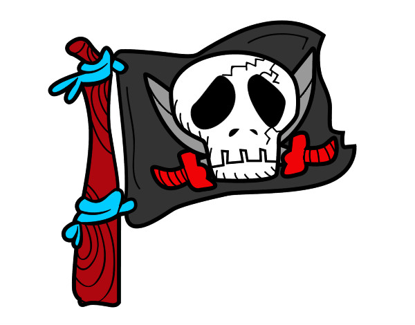 Dibujo Jolly Roger pintado por raul99