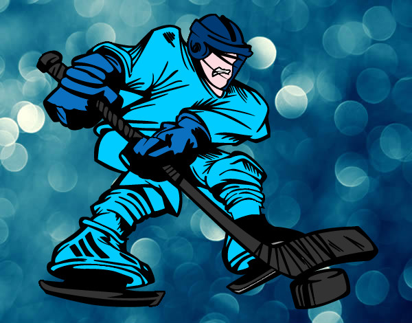 Dibujo Jugador de hockey profesional pintado por erik8