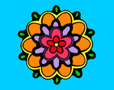 Dibujo Mándala con una flor pintado por analuci