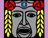 Dibujo Máscara Maya pintado por albertillo