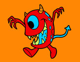 Dibujo Monstruo con un ojo pintado por fabiola3