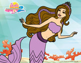 Dibujo Sirena nadando pintado por BRIAN2612
