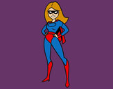 Dibujo Superheroina pintado por Barvi