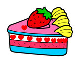 Dibujo Tarta de fresas pintado por plantaform