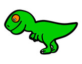 Dibujo Tiranosaurio rex joven pintado por peponcho