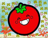 Dibujo Tomate sonriente pintado por Dbcs