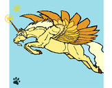 Dibujo Unicornio alado pintado por jewel