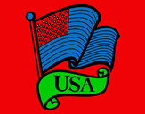 Dibujo Bandera de los Estados Unidos pintado por dopazo