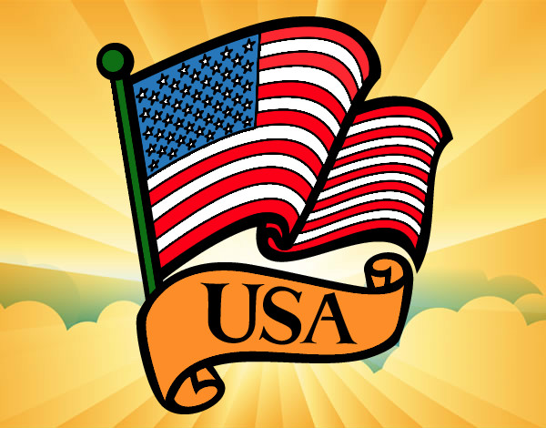 Dibujo Bandera de los Estados Unidos pintado por fatope