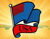 Dibujo Bandera de los Estados Unidos pintado por mariana200