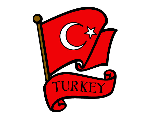 Dibujo Bandera de Turquía pintado por Sael 