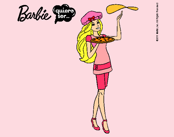 Dibujo Barbie cocinera pintado por Helga