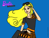 Dibujo Barbie con bolsas pintado por amalia