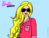Dibujo Barbie con gafas de sol pintado por burgerking
