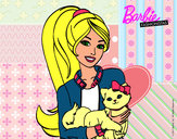Dibujo Barbie con su linda gatita pintado por manuela29