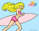 Dibujo Barbie corre al agua pintado por Roset