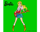 Dibujo Barbie guitarrista pintado por ines666