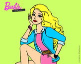 Dibujo Barbie súper guapa pintado por burgerking