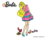 Dibujo Barbie y su colección de zapatos pintado por manuela29