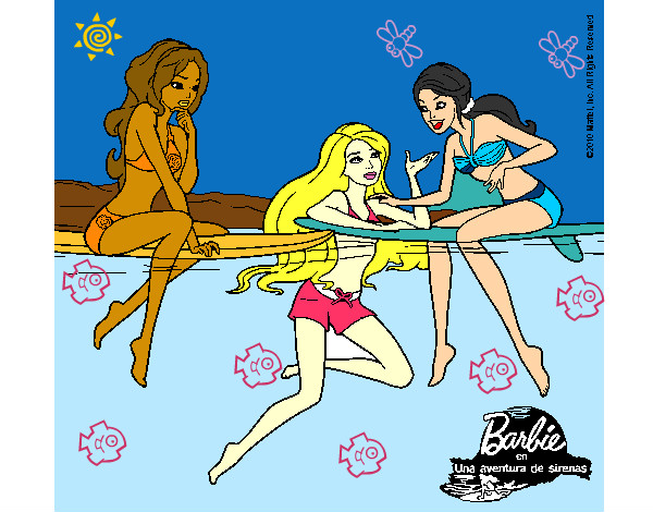Dibujo Barbie y sus amigas pintado por aracheli99