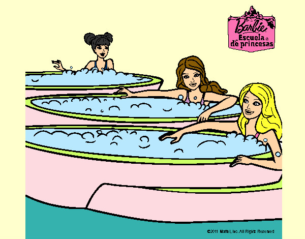 Barbie y sus amigas en el spa