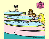 Dibujo Barbie y sus amigas en el jacuzzi pintado por Martina100