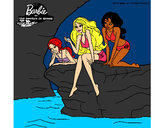 Dibujo Barbie y sus amigas sentadas pintado por manuela29