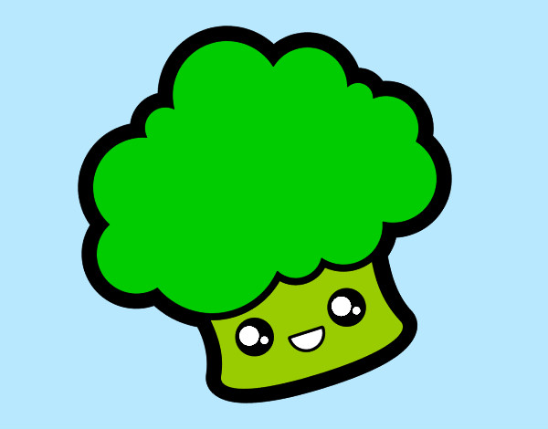 Dibujo Brócoli sonriente pintado por burgerking