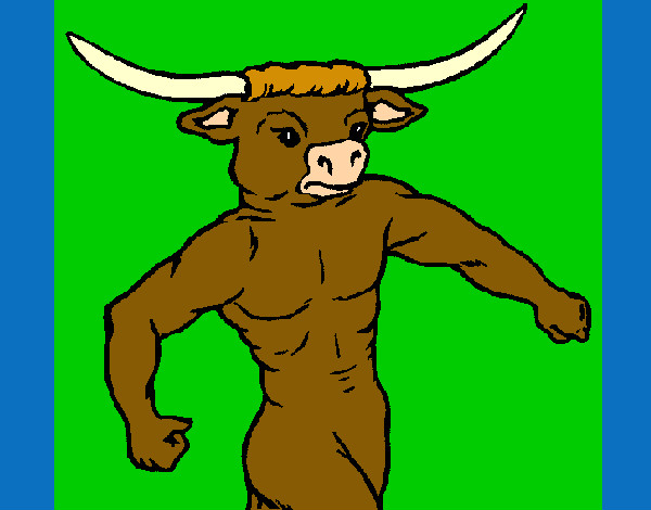 Dibujo Cabeza de búfalo pintado por pingo